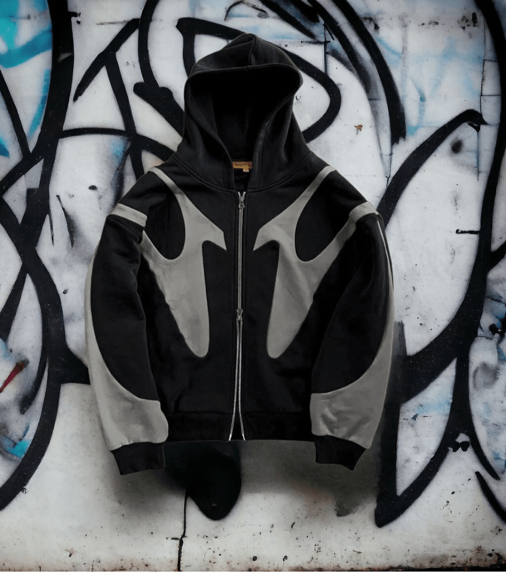 Obsidian Howl – Flame Zip Hoodie - Warmsouls
