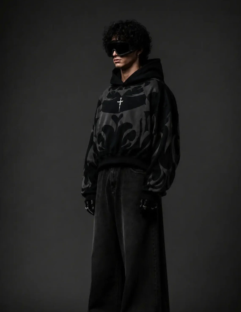 Tribal Shadow Depth Hoodie - Elevate Your Streetwear Style