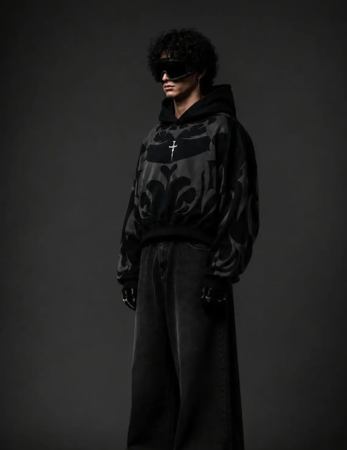 Tribal Shadow Depth Hoodie - Elevate Your Streetwear Style