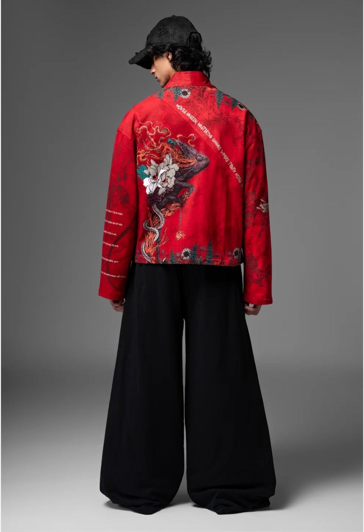 Silent Metamorph Red Dragon Graphic Jacket