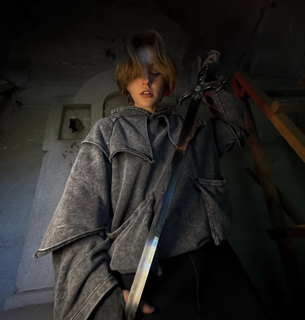 Elevate Your Street Style with the Oversized Grey Hoodie