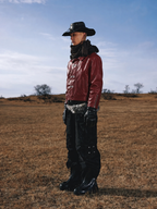 Crimson Outlaw Burgundy Leather Jacket