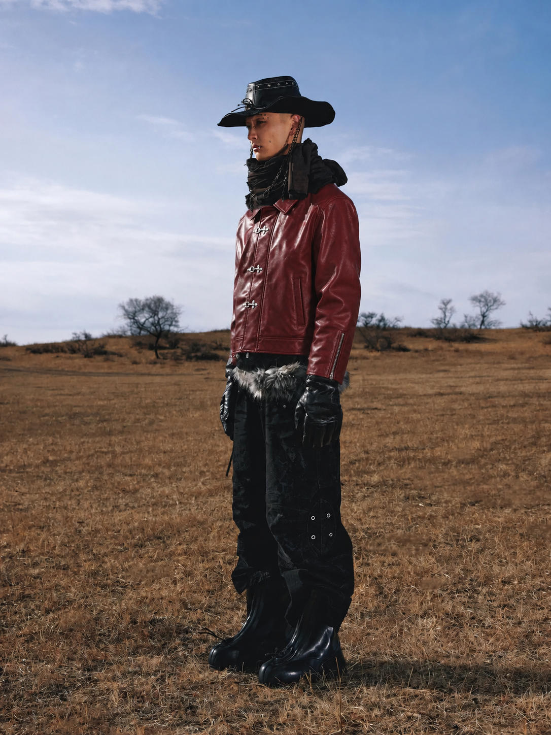 Crimson Outlaw Burgundy Leather Jacket