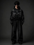 Tribal Shadow Depth Hoodie - Elevate Your Streetwear Style