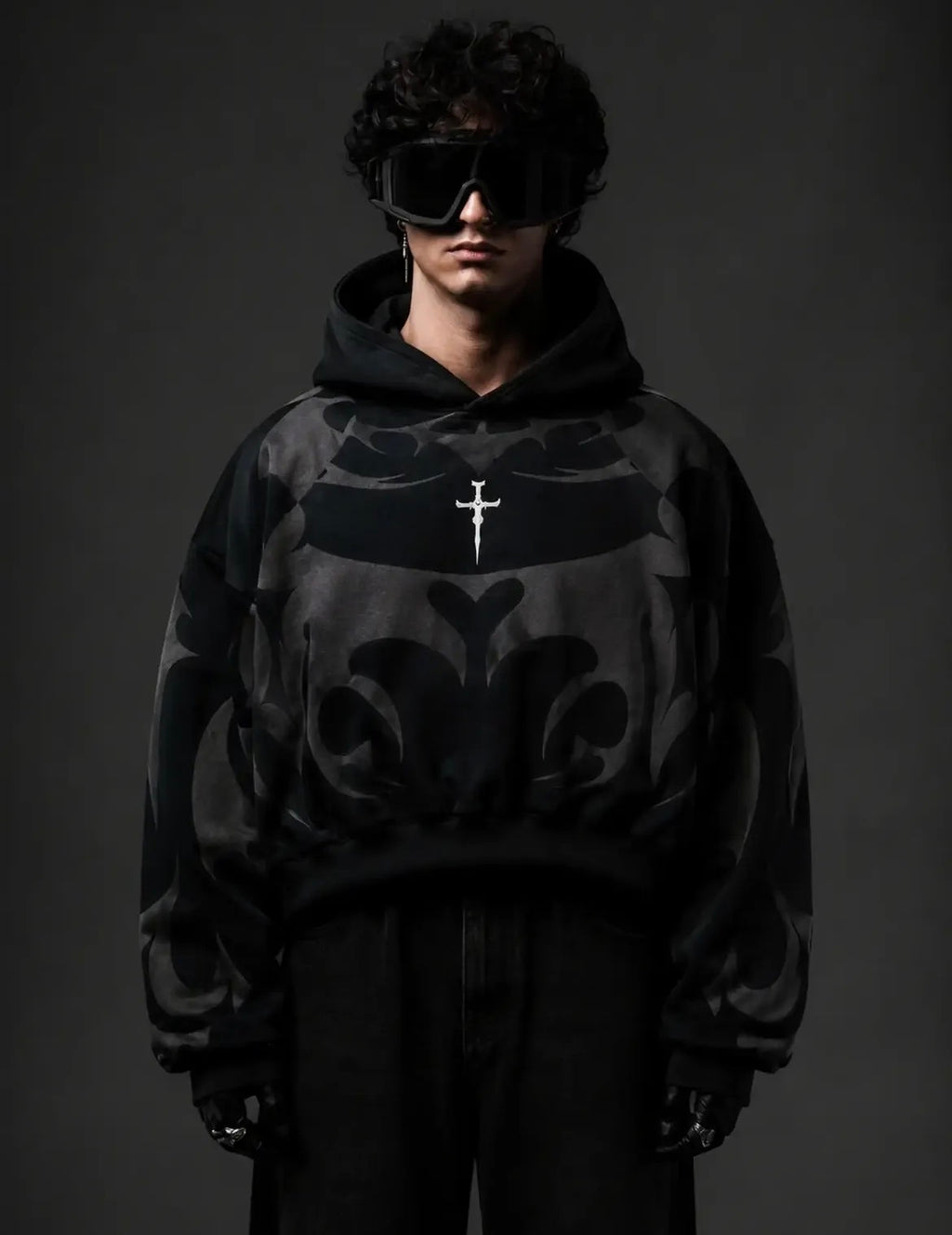 Tribal Shadow Depth Hoodie - Elevate Your Streetwear Style