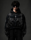 Tribal Shadow Depth Hoodie - Elevate Your Streetwear Style