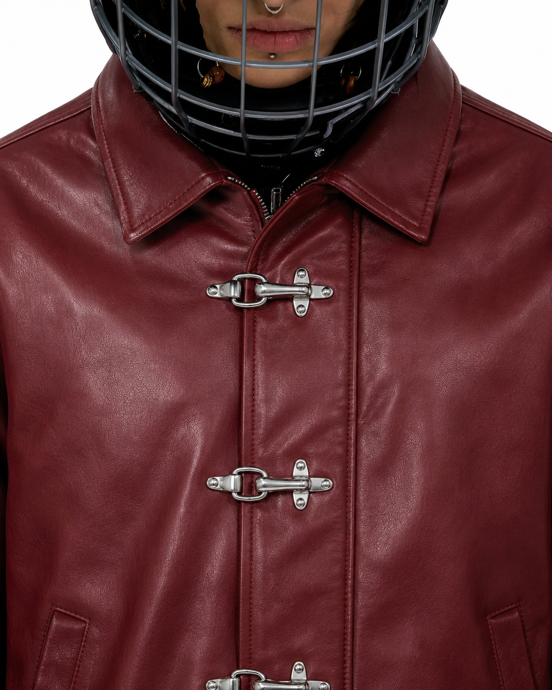 Crimson Outlaw Burgundy Leather Jacket