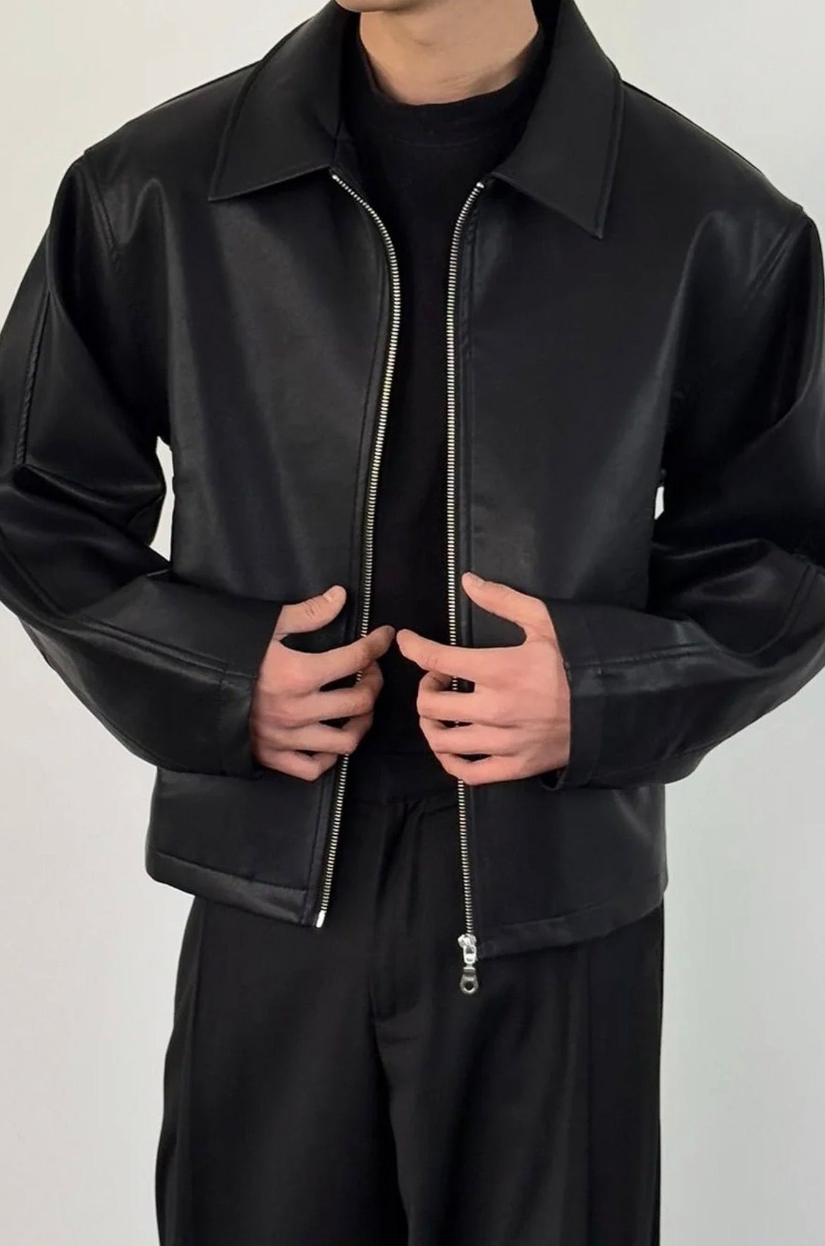 Black PU Leather Jacket