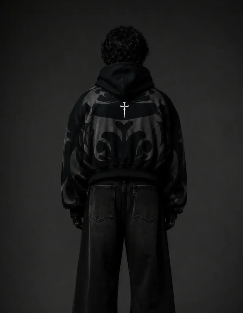 Tribal Shadow Depth Hoodie - Elevate Your Streetwear Style