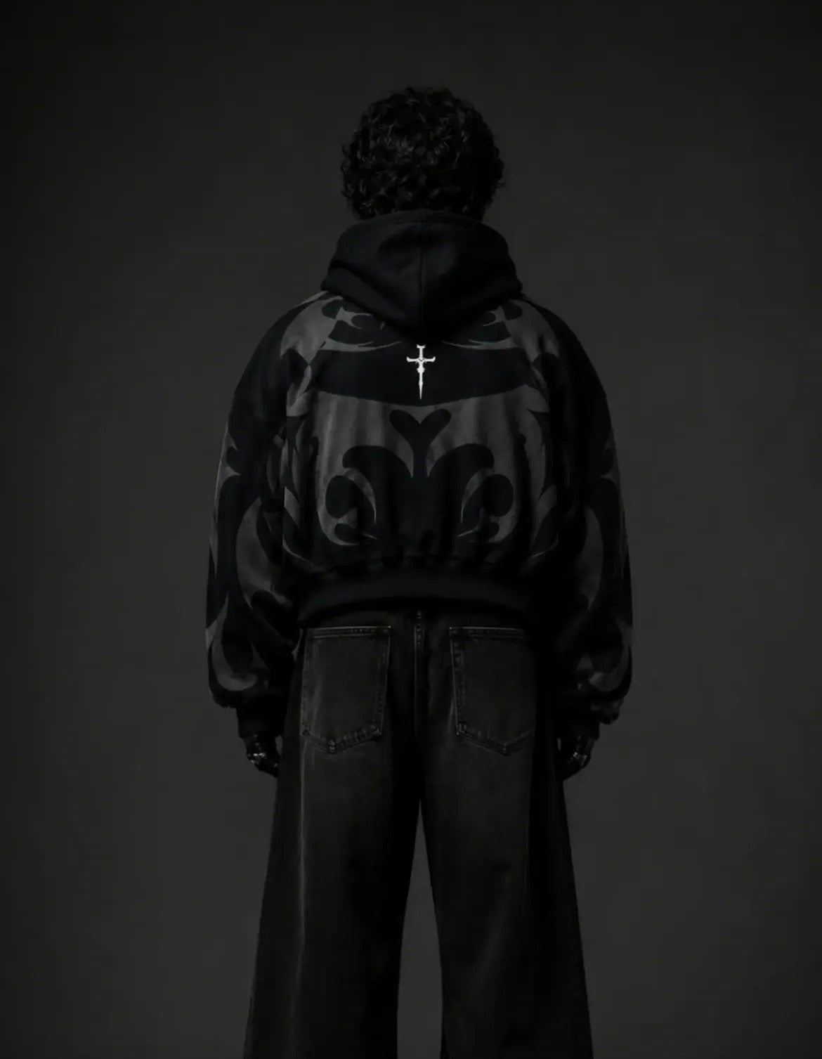 Tribal Shadow Depth Hoodie - Elevate Your Streetwear Style