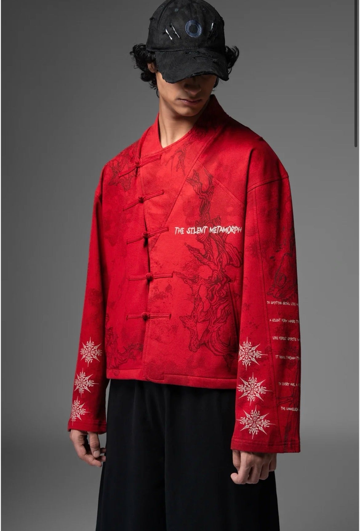 Silent Metamorph Red Dragon Graphic Jacket