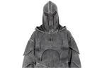 Close-up of hood on armored hoodie with heavyweight stonewashed fabric
