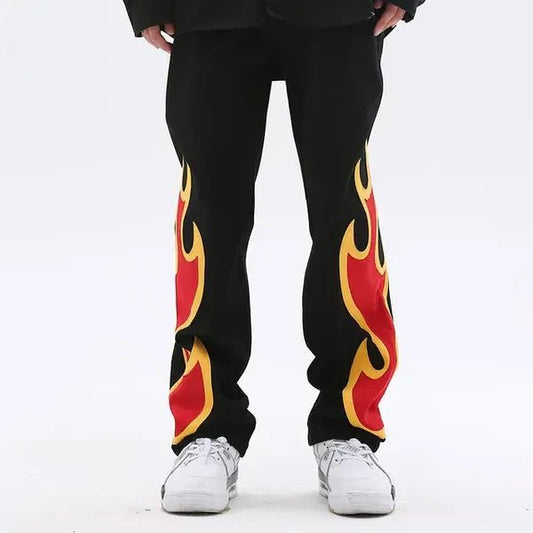 Blazing Fire Streetwear Pants - Warmsouls