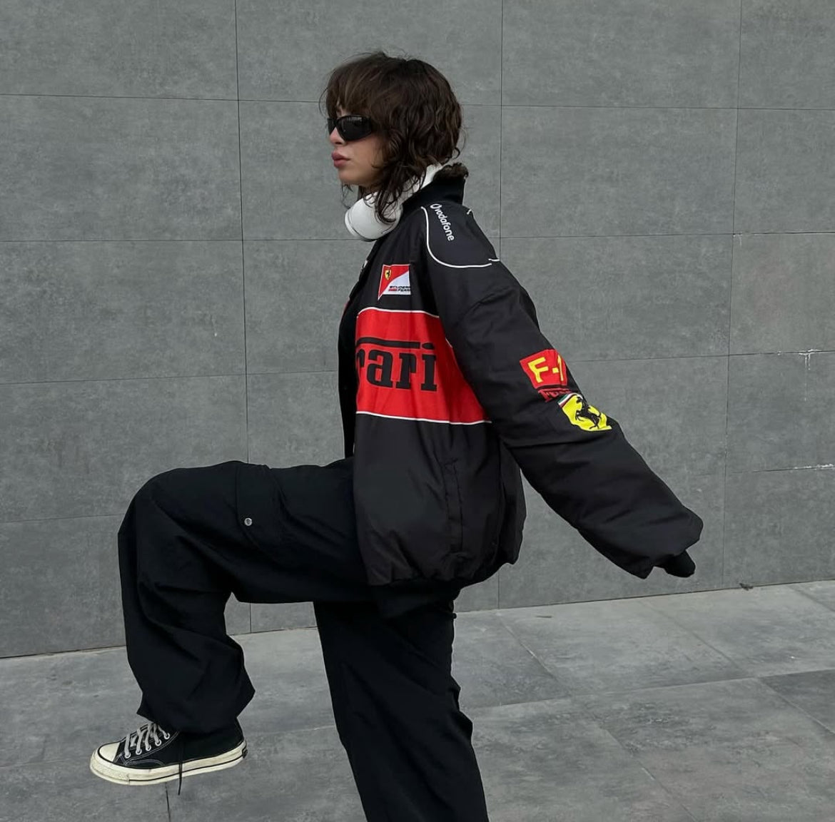 Ferrari F1 Racing Black Jacket - Warmsouls