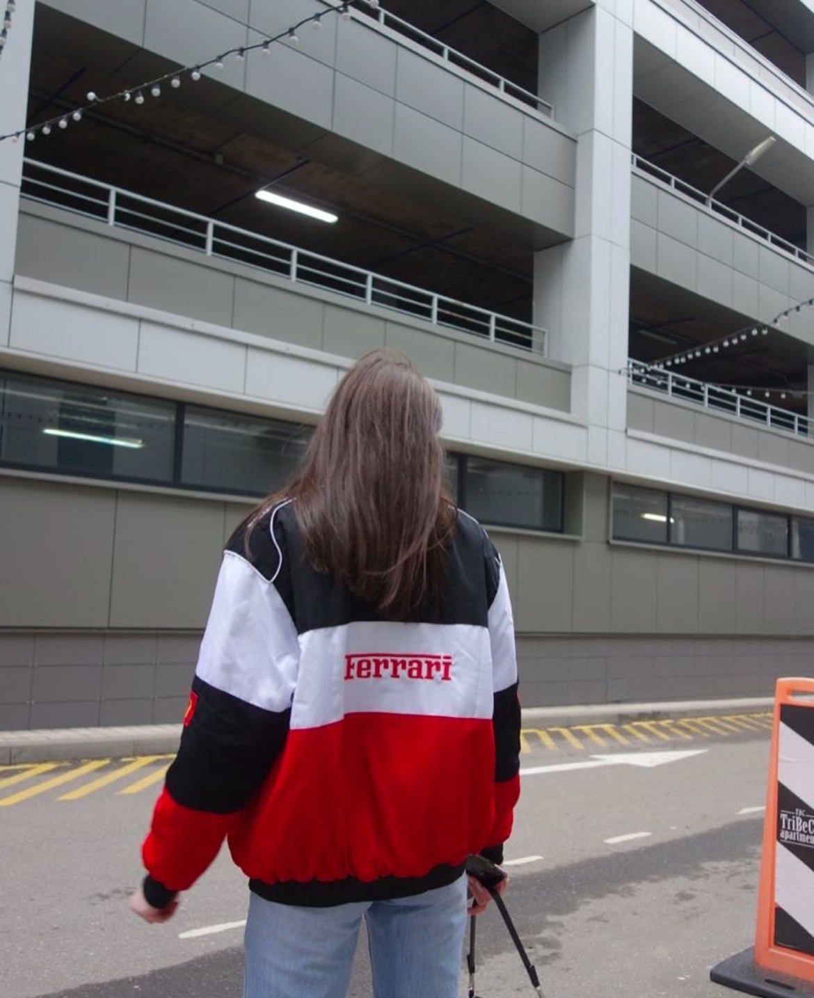 Ferrari F1 White Racer Jacket - Warmsouls