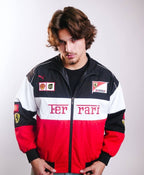 Ferrari F1 White Racer Jacket - Warmsouls
