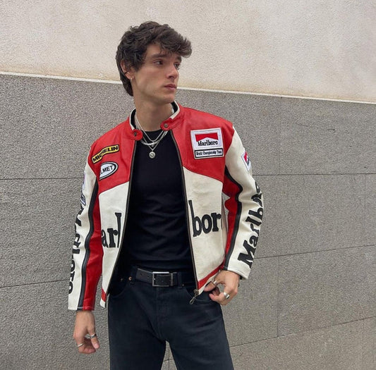Marlboro Racing Leather Jacket - Warmsouls