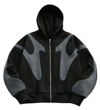 Obsidian Howl – Flame Zip Hoodie - Warmsouls