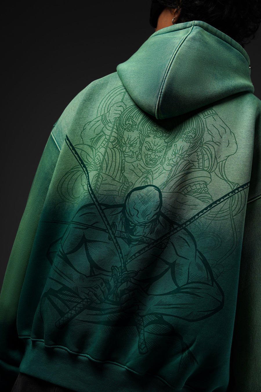 Shadow Oni Stitch Oversized Hoodie - Warmsouls