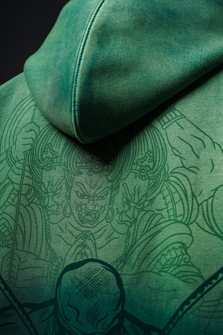 Shadow Oni Stitch Oversized Hoodie - Warmsouls