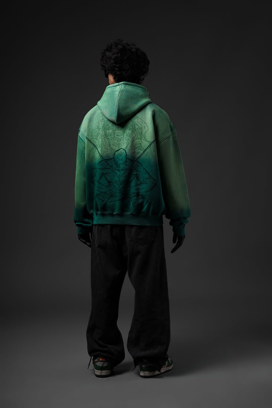 Shadow Oni Stitch Oversized Hoodie - Warmsouls