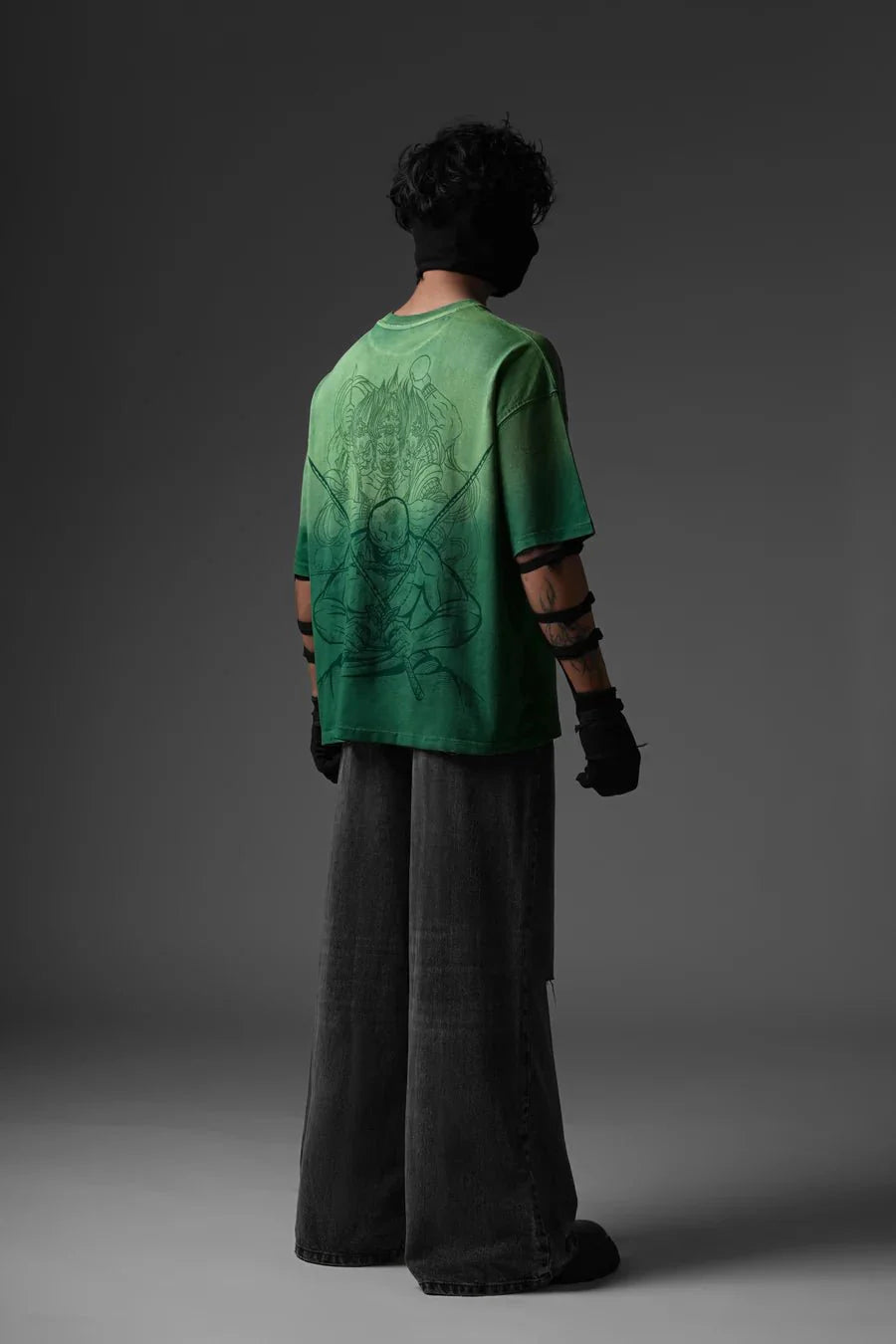 Shadow Oni Stitch Oversized T-Shirt - Warmsouls