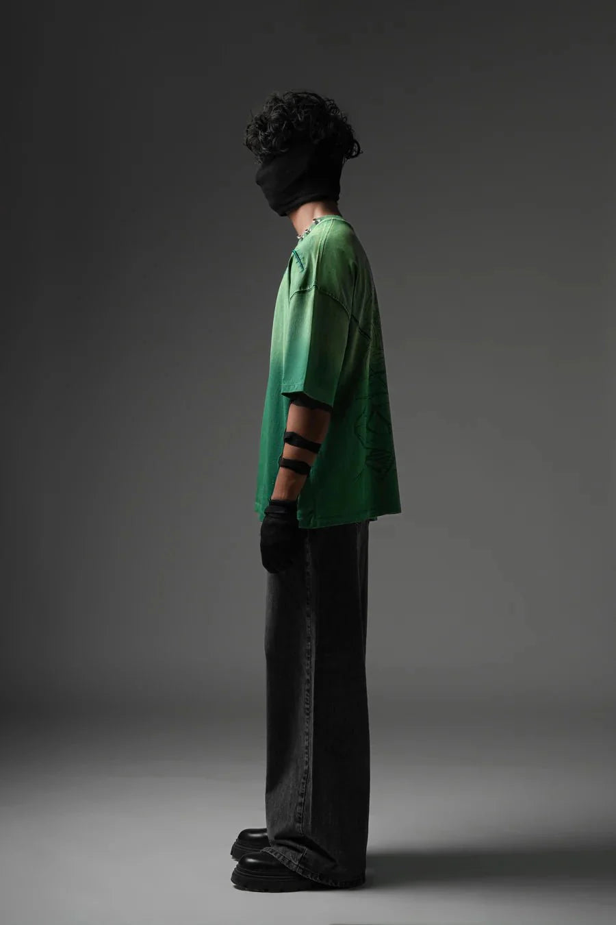 Shadow Oni Stitch Oversized T-Shirt - Warmsouls